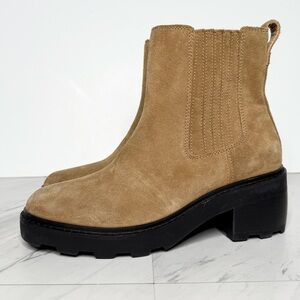 Madewell The Gwenda Toffee Suede Platform Lug Sole Boot 8